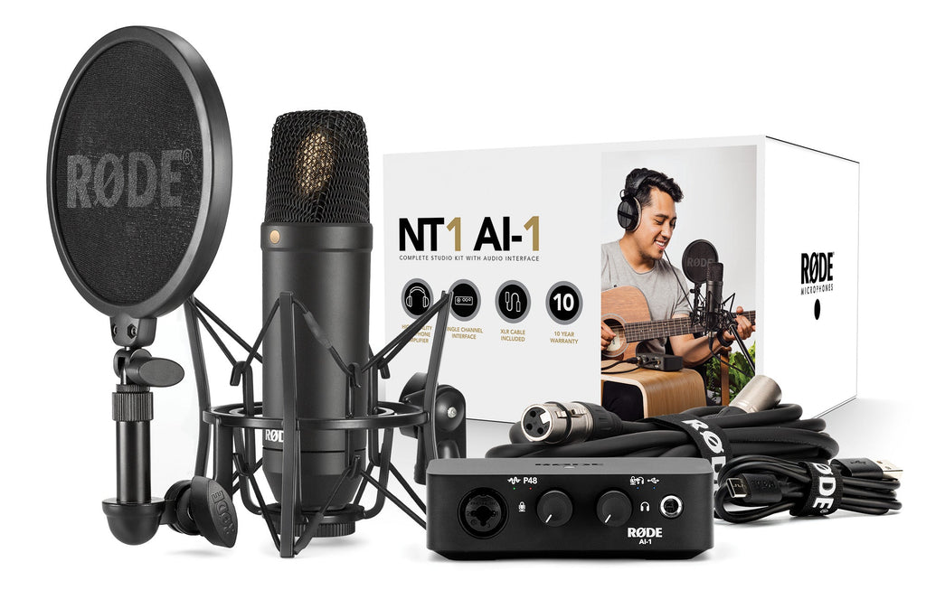 Rode NT1-Kit - Black Microphone, Shock-Mount & Pop Shield - Counterpoint