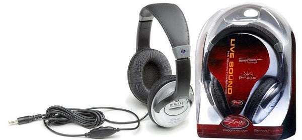 Stagg SHP-2300H Studio HiFi Headphones - 3.5mm Plug + 6.35mm Adaptor - Counterpoint