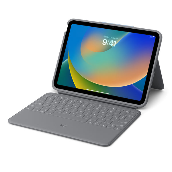 Logitech Rugged Folio Keyboard Case for 10.9" iPad - Grey - Counterpoint