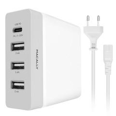 Macally 4 Port USB-C/USB-A Wall Charger - Counterpoint