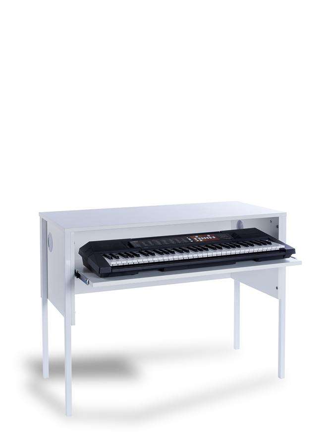 CD2 Keyboard Desk Std - White with White Legs - Counterpoint