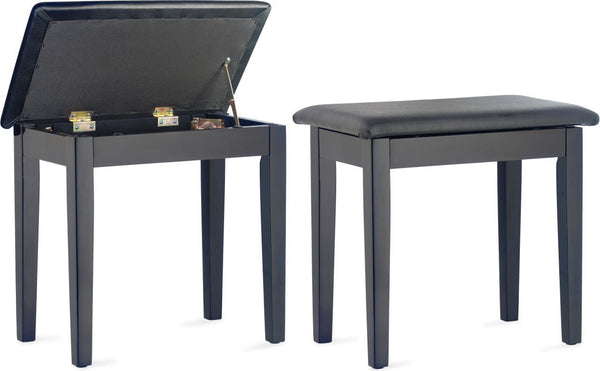Stagg PBF23 Matt Black Piano Bench with Black Vinyl Top - Counterpoint