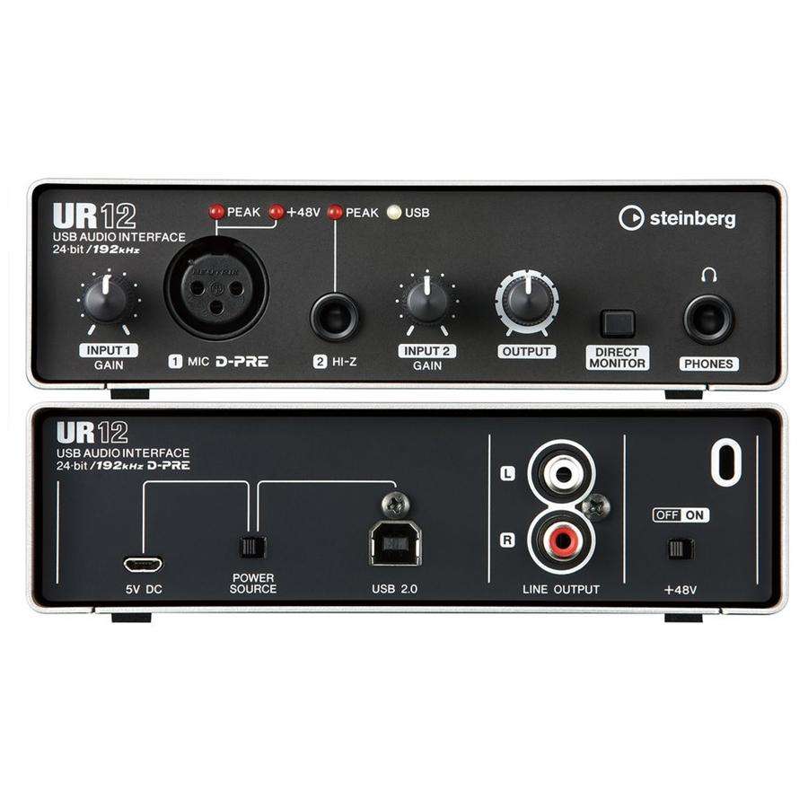 Steinberg UR12 - 2 x 2 USB Audio Interface - Silver - Counterpoint
